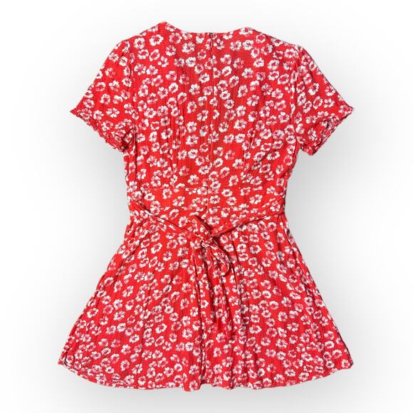 Lulus Garden Explorer Red Floral Print Mini Dress Size‎ M - Picture 3 of 8